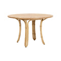 Round Bamboo Dining Table with Sturdy Legs